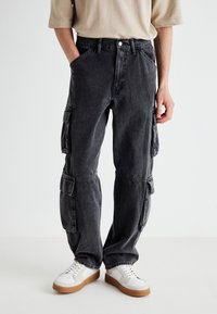 GAP DOUBLE PANT - Τζιν χαλαρής εφαρμογής - washed black