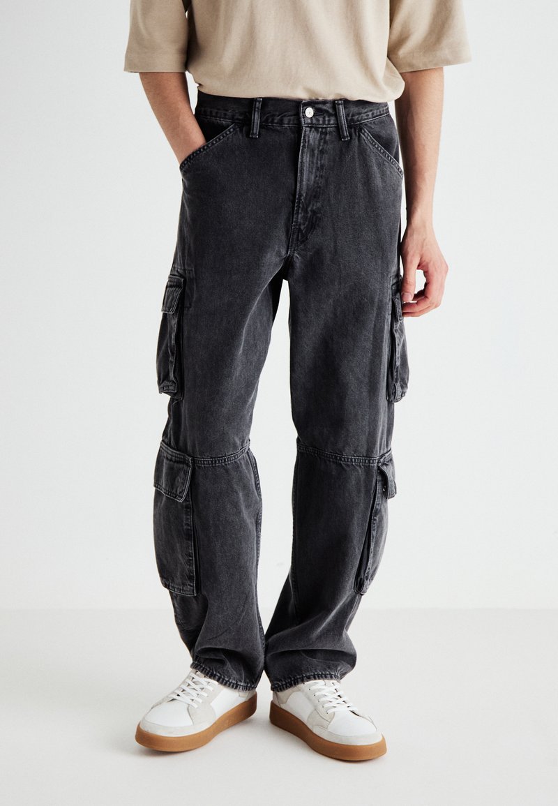 GAP DOUBLE PANT - Τζιν χαλαρής εφαρμογής - washed black