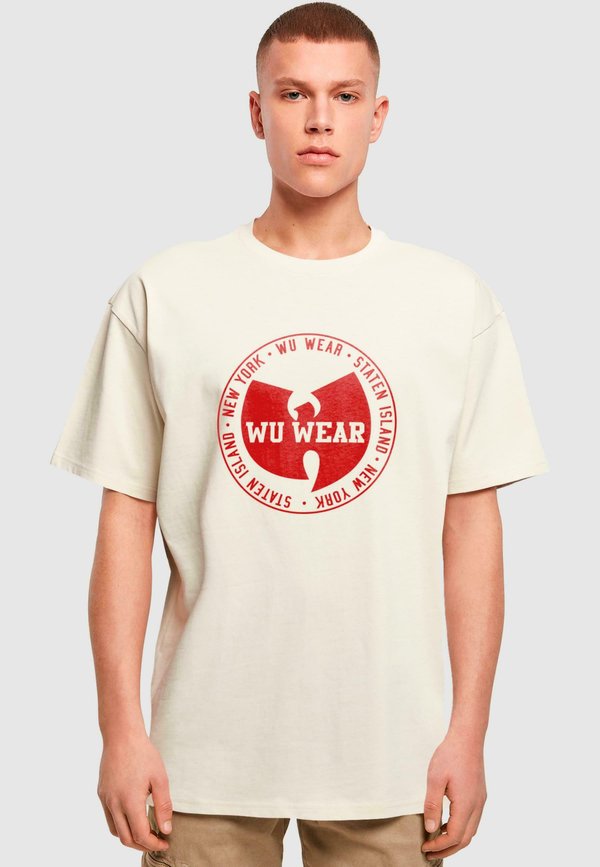 CIRCLE LOGO OVERSIZE TEE - T-Shirt print - sand