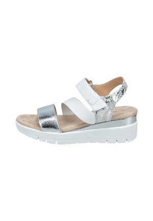 Sandali con zeppa - silber