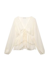 FLOWING RUFFLED - Bluse - white