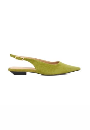 Slingback ballet pumps - green