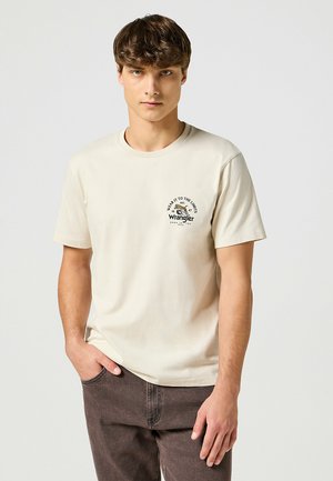 Wrangler GRAPHIC - T-shirt con stampa - vintage white off white