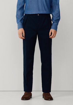 Hackett London TRICOTINE - Pantaloni - old navy