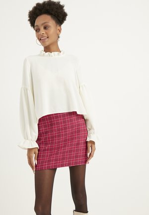 SQUARE PATTERNED - Minigonna - pink