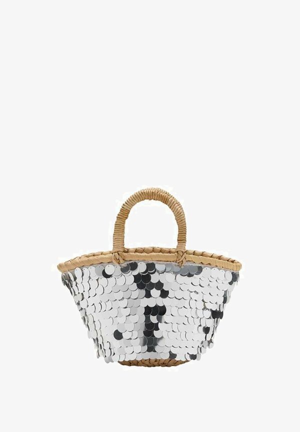 MINI À PAILLETTES - Handbag - argent