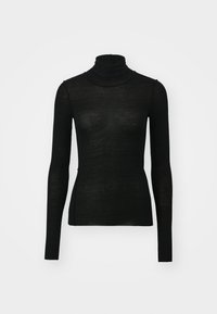 Weekday SHEER LONG SLEEVE TURTLENECK - Långärmad tröja - black