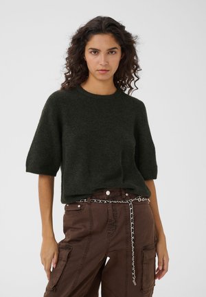 Gestuz GZALPHA TEE - Striktrøje - rosin melange
