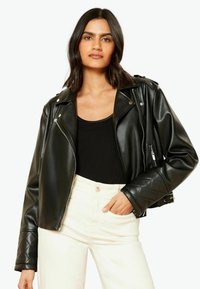 Love & Roses BUCKLE BIKER - REGULAR FIT - Dirbtinės odos striukė - black
