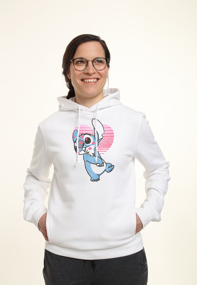 Disney LILO STITCH KISSY FACED - Jersey con capucha - white