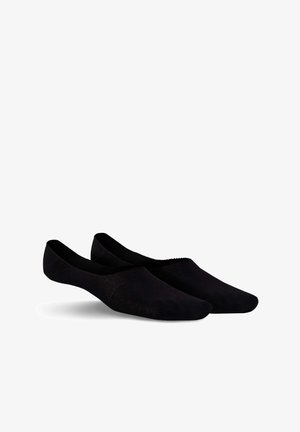 Black ankle socks with a seamless design, featuring a soft texture and a ribbed band for grip. Suitable for various footwear styles.