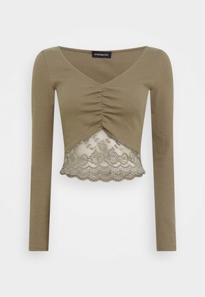 Even&Odd Pikkade varrukatega topp - olive