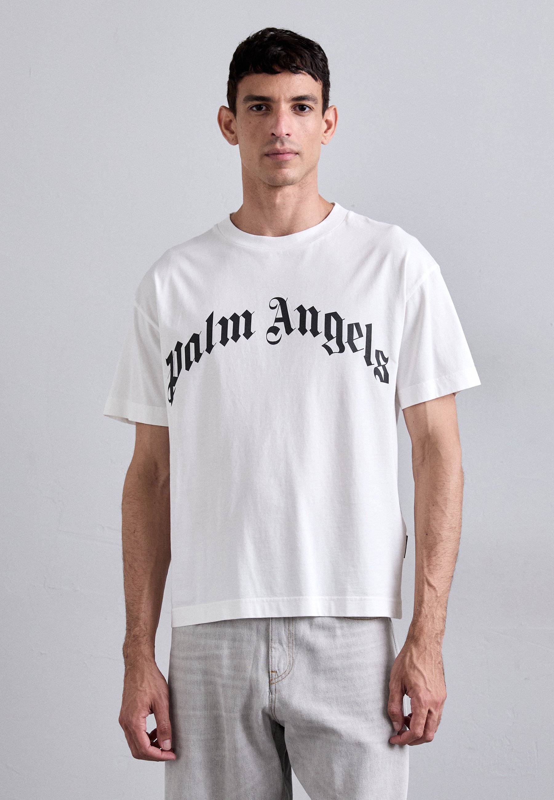 Palm Angels TEE - Print T-shirt - off-white/black/black - Zalando 