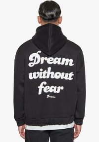 Dropsize - HEAVY DREAM WITHOUT FEAR HOODIE - Felpa con zip - black Immagine in miniatura 1