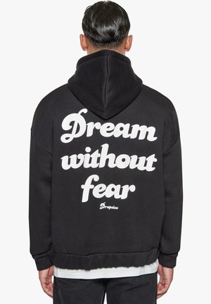 Dropsize HEAVY DREAM WITHOUT FEAR HOODIE - Jaka ar rāvējslēdzēju - black