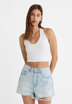 MIT RISSEN  - Jeans Shorts - Blue