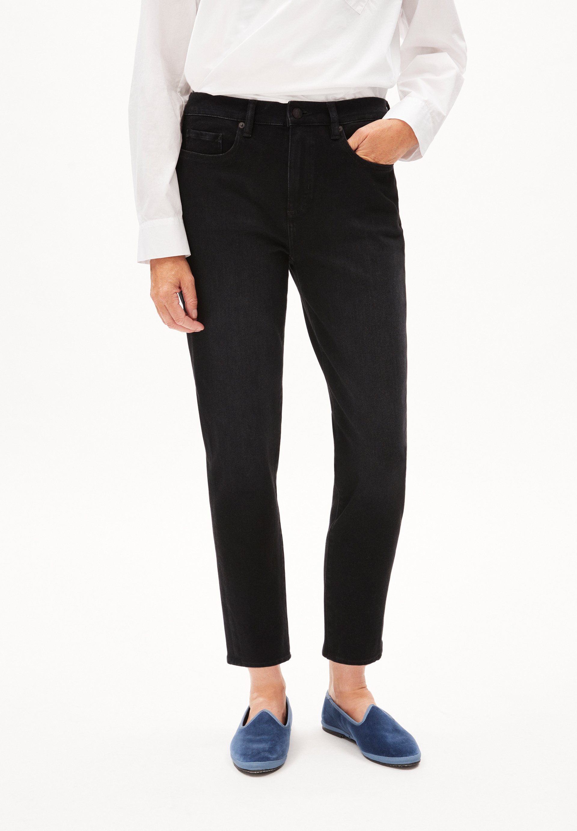 Jeans Estilo Boyfriend De Tiro Alto Para Mujer, Pantalones De Mezclilla Holgados Y Rectos De Pierna Ancha, Pantalones De Mezclilla Con Bolsillos, L# Verde