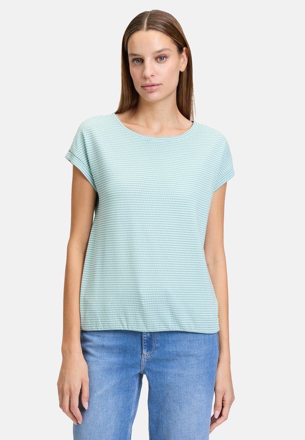 MIT GUMMIZUG - Bluse - mint petrol