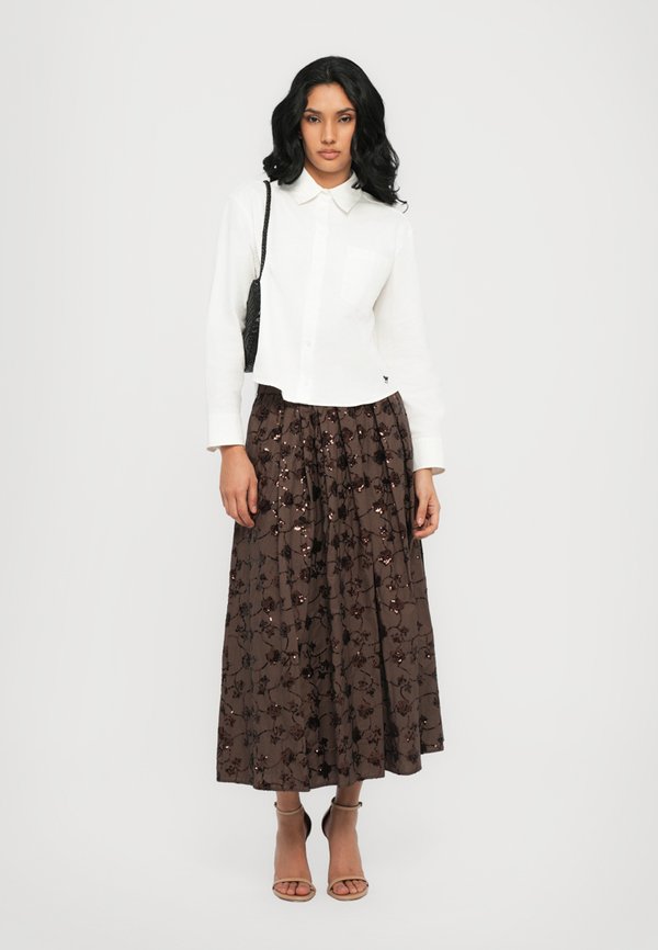 TEMPRA - A-line skirt - cioccolato4