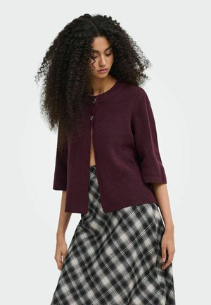 JDY, STRICKJACKE JDYSUPER STRICKJACKE - Gilet - decadent chocolate