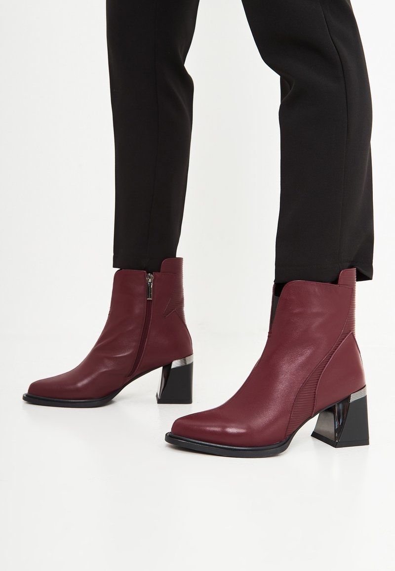 Cesare Gaspari BLOCK HEEL  - Stivaletti - bordo