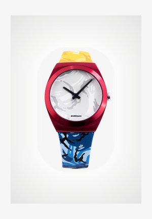 D1 Milano, D1 X AAPE: MID GREY CANVA - LIMITED EDITION WATCH 34MM - Montre - blue/yellow
