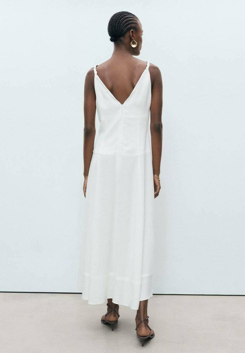 Mango V-NECKLINE - Maxi dress - white - Zalando