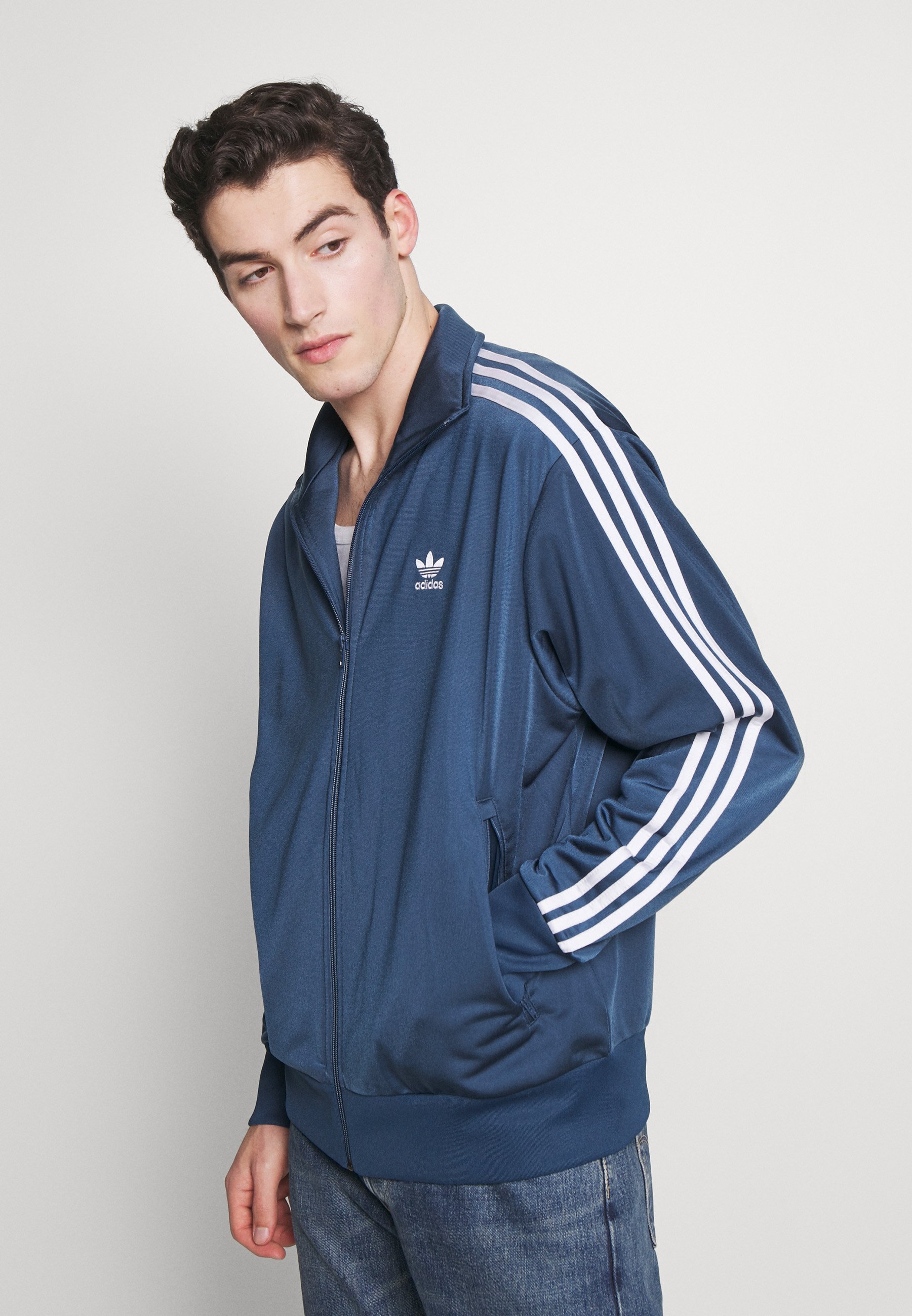 Adidas Originals Firebird Adicolor Sport Inspired Track Top Trainingsjacke Marin Blau Zalando De