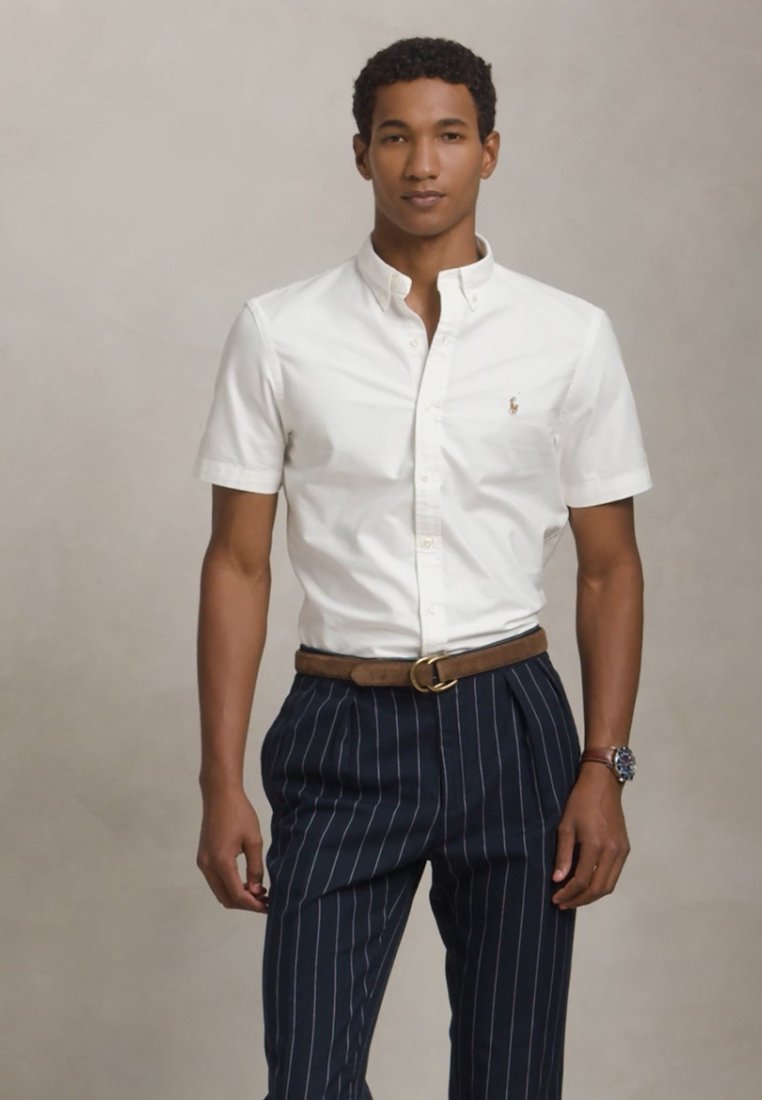 Polo Ralph Lauren SLIM FIT OXFORD SHIRT - Cămașă - white/alb