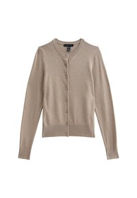 CREW NECK BUTTON UP - Gilet - mink