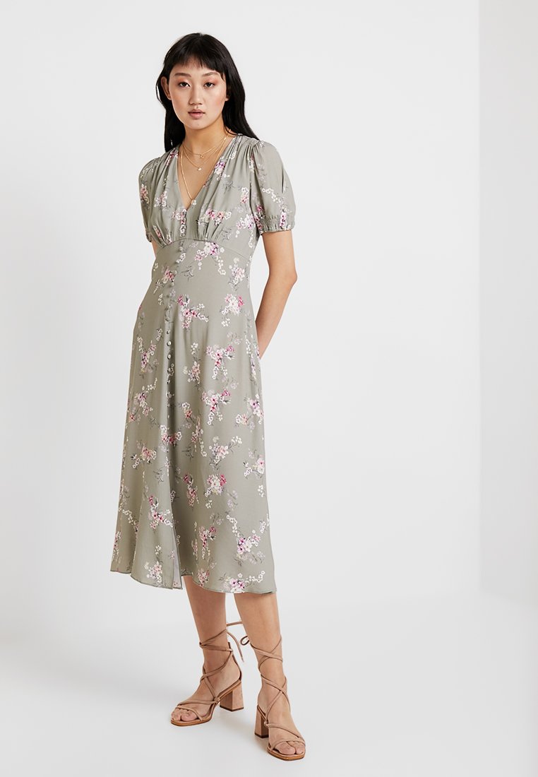 raina printed midi dress
