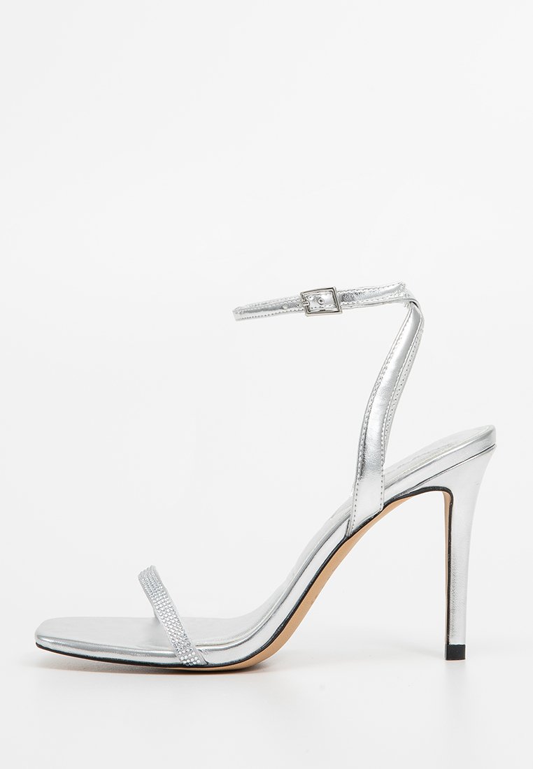 ALDO Sandalen met hoge hak zilverkleurig