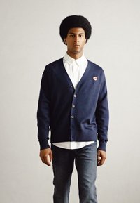 Scotch & Soda CORE THE FREE SPIRIT PEACE BIRD CARDIGAN - Vesta na kopčanje - navy