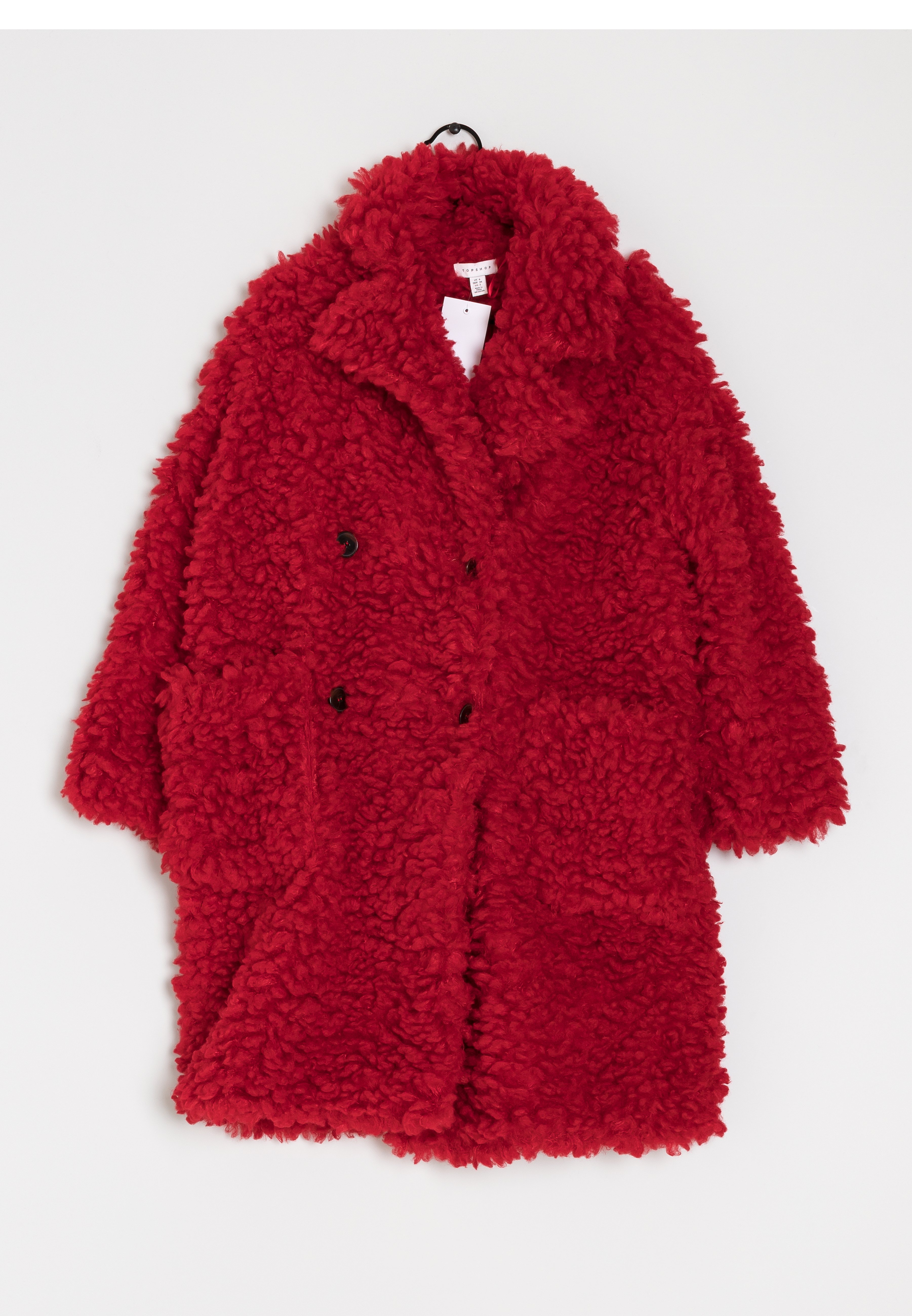 Topshop Classic coat - red - (Pre-owned 