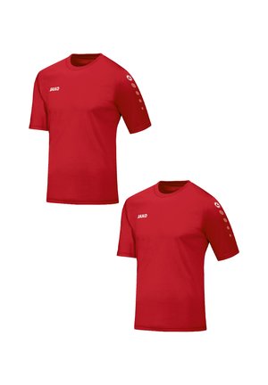 2 PACK KURZARM RUNDHALS  - Print T-shirt - rot