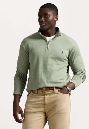 JACQUARD QUARTER ZIP PULLOVER - Stickad tröja - greenery heather
