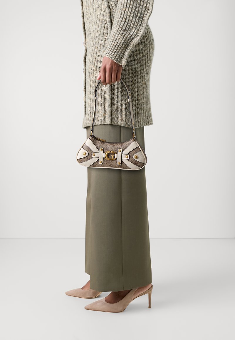 Guess MINTHA MINI TOP ZIP BAG - Ručna torba - latte/stone