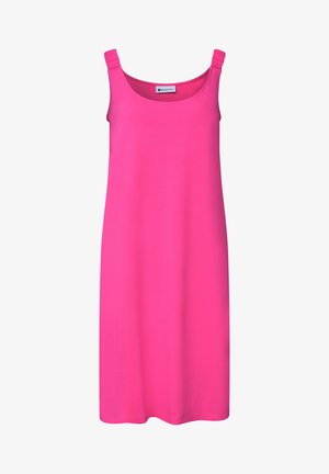 Street One, KNIELANGES KLEID MIT GERAFFTEN TRÄGERN - Jerseykjole - magenta dream