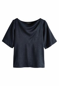 Next REGULAR FIT - CRINKLE COWL NECK  - T-shirt imprimé - navy