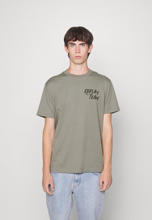SLIGHTLY DROP SHOULDER LITTLE LONGER - Print T-shirt - cemento