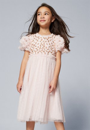 AUTUMN LEAVES BODICE KIDS DRESS - Cocktail dress / Party dress - dusk pink/caramel