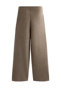 STRAIGHT LEG 100% CASHMERE - Trousers - brown