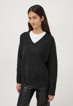 Terranova CON SCOLLO A V - Maglione - nero