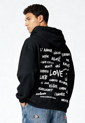 UNIVERSAL LOVE EMBROIDERY HEAVYWEIGHT - Kapuzenpullover - black