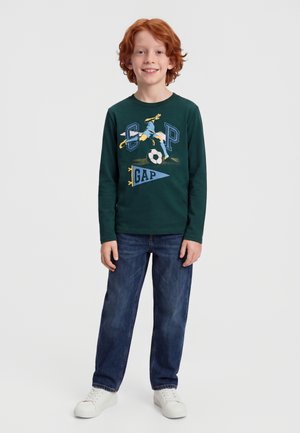 GAP, VALUE LOGO GRAPHIC TEE - Блуза с дълги ръкави - deep hunter 505