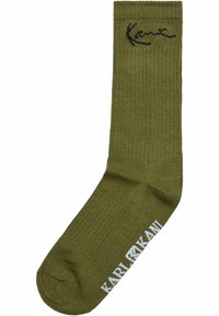 Karl Kani SIGNATURE PACK - Zoknik - dark olive off white black