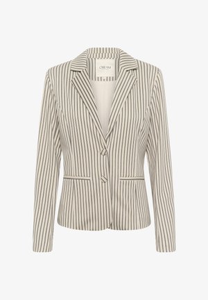 Cream ANETT - Suknjič - acient scroll black pinstrip