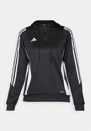 TIRO TRAINING HOODIE - Pitkähihainen paita - black/white