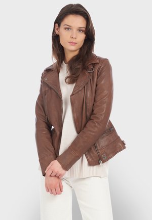 Oakwood VIDEO - Leather jacket - light brown
