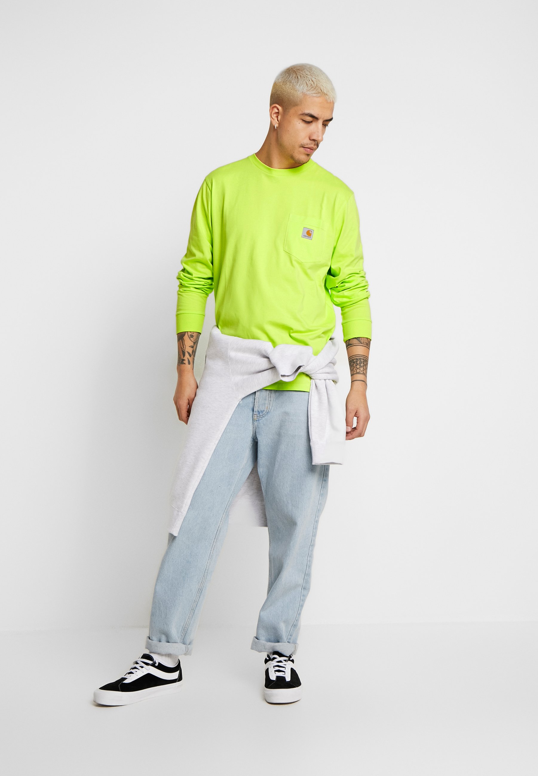 Carhartt WIP POCKET Topper langermet lime Zalando.no Carhartt WIP LOCAL SOUND - Topper langermet - yoda